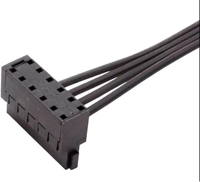 Alt view image 6 of 7 - 20 inch Molex 4-pin Male to 4 x SATA 15-pin 90-Degree Power Splitter Internal Cable for HDD,SSD ,DVD-ROM ,Black