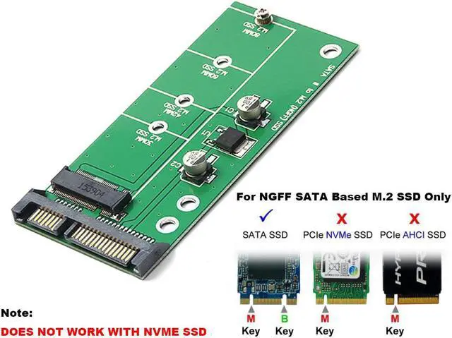Alt view image 5 of 6 - NGFF M.2 to SATA3 Adapter Card,SATA III 6Gbps to M2 SSD Converter Adapter Card Compatible with 2230/2242/2260/2280mm B-key & B+M Key SATA Bus M2 SSD