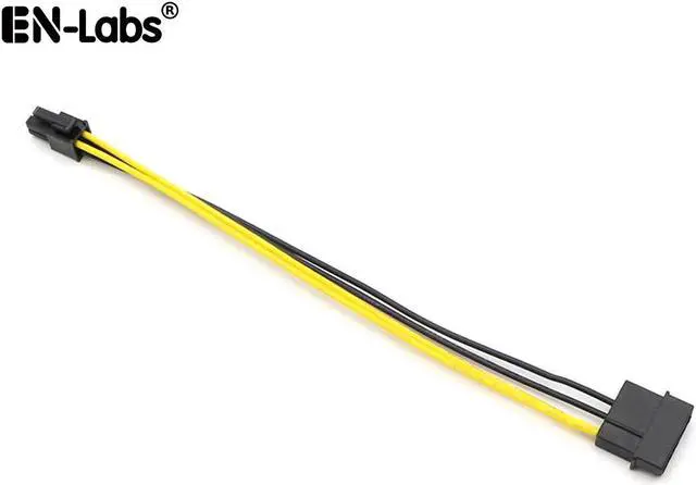 Main image of EN-Labs 4 Pin CPU Power Adapter Cable, Molex LP4 to 4-Pin ATX P4 CPU Auxiliary Power Converter Cord, PSU IDE 4pin to Motherboard CPU 4pin Male to Male Power Cable - 8 Inches
