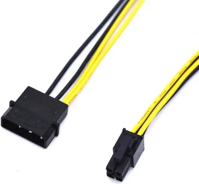 Alt view image 2 of 4 - EN-Labs 4 Pin CPU Power Adapter Cable, Molex LP4 to 4-Pin ATX P4 CPU Auxiliary Power Converter Cord, PSU IDE 4pin to Motherboard CPU 4pin Male to Male Power Cable - 8 Inches