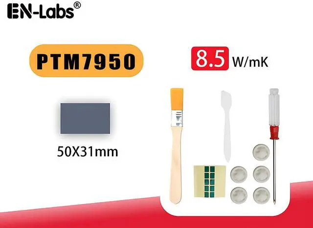 Main image of PTM7950 31x50x0.2mm Phase Change Material Thermal Pad, 8.5W/mK High Conductivity Silicone Grease Thermal Paste for PS5 Steam Deck CPU GPU SSD M.2 Laptop
