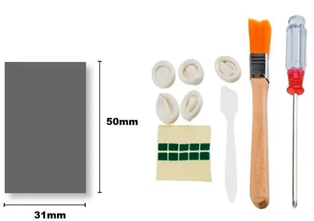 Alt view image 2 of 7 - PTM7950 31x50x0.2mm Phase Change Material Thermal Pad, 8.5W/mK High Conductivity Silicone Grease Thermal Paste for PS5 Steam Deck CPU GPU SSD M.2 Laptop