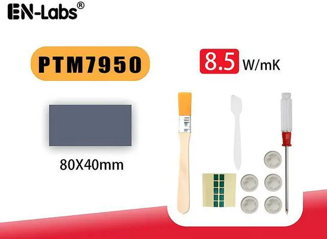 Main image of PTM7950 80x40x0.2mm Phase Change Material Thermal Pad, 8.5W/mK High Conductivity Silicone Grease Thermal Paste for PS5 Steam Deck CPU GPU SSD M.2 Laptop