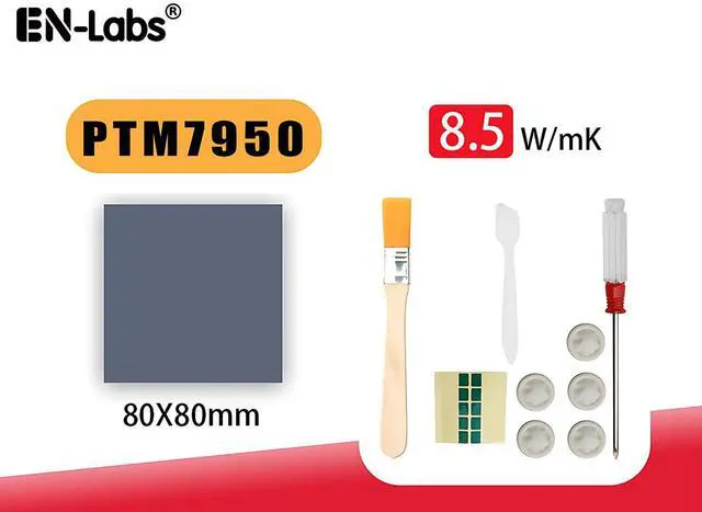 Main image of PTM7950 80x80x0.2mm Phase Change Material Thermal Pad, 8.5W/mK High Conductivity Silicone Grease Thermal Paste for PS5 Steam Deck CPU GPU SSD M.2 Laptop