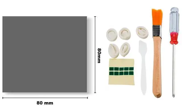 Alt view image 2 of 7 - PTM7950 80x80x0.2mm Phase Change Material Thermal Pad, 8.5W/mK High Conductivity Silicone Grease Thermal Paste for PS5 Steam Deck CPU GPU SSD M.2 Laptop