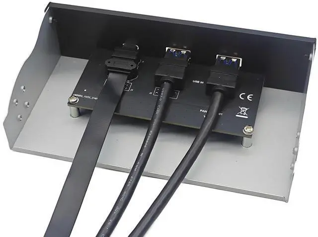 Alt view image 4 of 7 - 5.25 Inch USB-C Front Panel Hub of 20Gbps USB 3.2 Gen 2x2 Type-C and 2x USB 3.0 Ports, Motherboard USB 20-Pin & USB 3.2 Type-E Headers Required, Fits 5.25" PC Computer Case - 2ft Cable Length