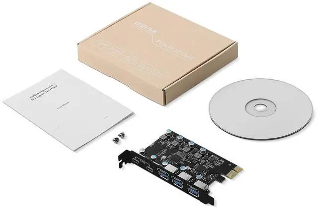 Alt view image 7 of 7 - PCIe to 5 Port USB 3.0 (2X Type-C - 3X USB-A) Expansion Card,PCI Express X1 to USB 3.2 Gen1 5Gbps Hub Add on Card,Support Windows 10/8/7/XP and MAC OS 10.8.2 Above