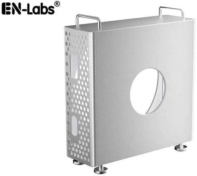 Main image of Aluminum Chassis Stand Case for 2024 Mac Mini M4/M4 Pro,Portable Shockproof Protective Desktop Enclosure Holder for Mac mini M4 Full Port Access,Silver