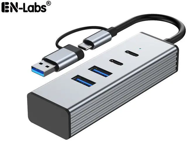 Main image of USB C Hub 10Gbps, 4 Ports USB 3.2 HUB with 2 USB-C and 2 USB-A 3.2 Data Ports,Aluminum USB 3.2 Splitter and Extender for Laptop, PC, Mac, Flash Drive, Printer, Camera