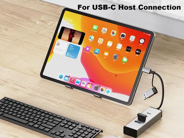 Alt view image 7 of 7 - USB C Hub 10Gbps, 4 Ports USB 3.2 HUB with 2 USB-C and 2 USB-A 3.2 Data Ports,Aluminum USB 3.2 Splitter and Extender for Laptop, PC, Mac, Flash Drive, Printer, Camera