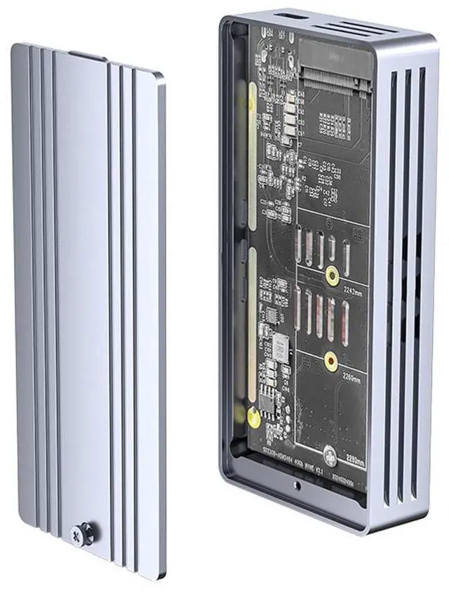 Alt view image 2 of 7 - 40Gbps NVMe M.2 Enclosure with Fan for MacBook Laptop Computer, USB 4.0 Type C to PCIe 3.0 SSD Adapter of 2242/2260/2280 Compatible with Thurderbolt 3/4/5, 4TB Storage Expansion