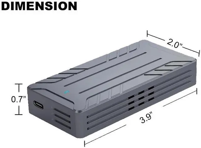 Alt view image 5 of 7 - 40Gbps NVMe M.2 Enclosure with Fan for MacBook Laptop Computer, USB 4.0 Type C to PCIe 3.0 SSD Adapter of 2242/2260/2280 Compatible with Thurderbolt 3/4/5, 4TB Storage Expansion
