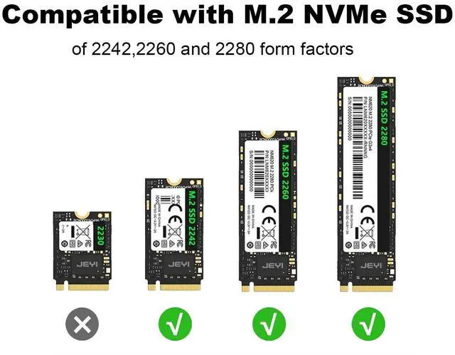 Alt view image 7 of 7 - 40Gbps NVMe M.2 Enclosure with Fan for MacBook Laptop Computer, USB 4.0 Type C to PCIe 3.0 SSD Adapter of 2242/2260/2280 Compatible with Thurderbolt 3/4/5, 4TB Storage Expansion