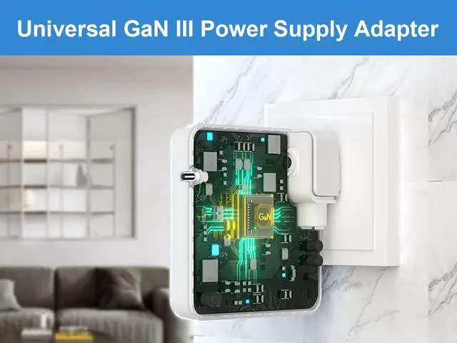 Alt view image 5 of 7 - 96W USB C Wall Charger, Universal GaN III Power Supply Adapter, Replacement Foldable Fast Charger PD3.0 for MacBook Pro/Air, HP, Lenovo, Asus, Steam Deck, and All Type C Devices (6.6ft Cable )