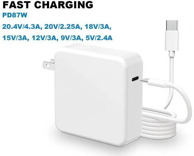Alt view image 4 of 6 - 87W USB C Wall Charger, Universal Power Delivery Charging Adapter, Replacement Foldable Fast Charger PD3.0 for MacBook Pro/Air, HP, Lenovo, Asus, Steam Deck, and All Type C Devices (6.6ft Cable )