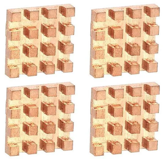 Alt view image 2 of 4 - Copper Heatsink 15x15x2mm with 2.0 W/mK Thermal Adhesive Tape Heat Sink for Motherboard ,Memory, IC Chipset Cooling Radiator - Pack of 4