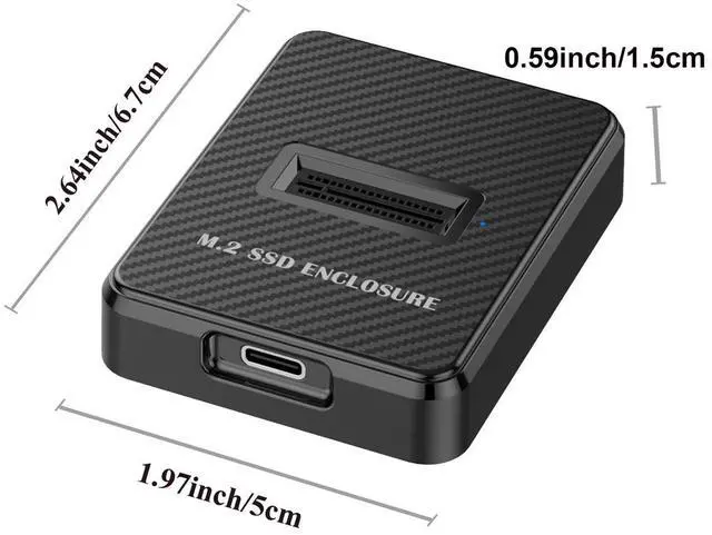 Alt view image 3 of 7 - 10Gbps NVMe & SATA M.2 Docking Enclosure, M.2 SSD to USB-A/C Reader/Writer Adapter Compatible with (M Key, B+M Key) NVMe and NGFF SSD of 2280 2260 2242 2230 form factors,UASP Supports