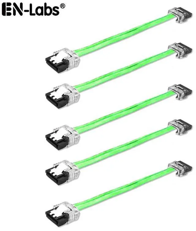 Main image of 5 Pack 6inch SATA3 SATA III 6Gb/s Serial ATA DATA cable w/ latch Locking for Hard Drive Disk HDD / SSD,Straight to Straigth
