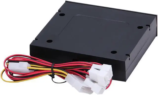 Alt view image 2 of 4 - CPU/ case Multi- fan speed controller front panel for 3.5" PC Drive Bay w/ 4 Channel PC computer cooling controller temperature