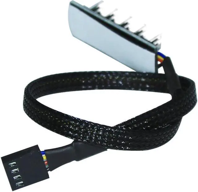 Alt view image 4 of 4 - Black Sleeved Jacket 30cm 1 to 5 4-pins Molex TX4 PWM CPU Cooler / Case / Chasis Cooling Fan Power Cable Hub Splitter Adapter