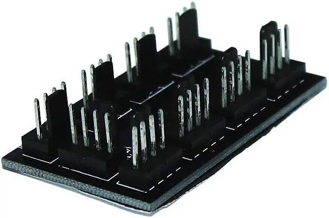 Main image of Black Sleeved 50cm 8 x PWM 4pin CPU Cooler / Case / Chasis Cooling Fan Power Cable Hub Splitter Adapter,Power by IDE Molex 4pin