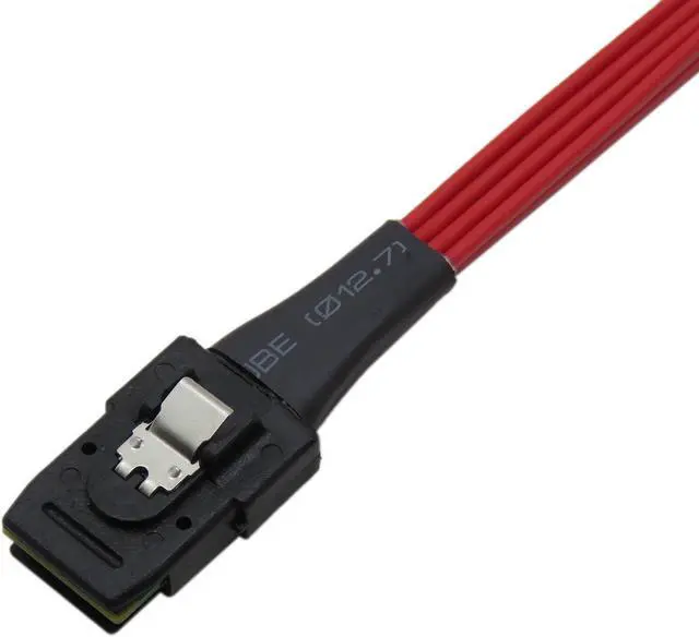 Alt view image 3 of 5 - 1 Meter Internal 36 Pin Mini SAS SFF-8087 Host/Controller to 4x SAS 29Pin SFF-8482 Target/Backplane Hard Disk ,Power by Molex 4pin LP4
