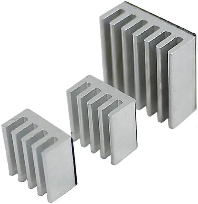 Alt view image 2 of 7 - 10 Sets/30pcs CPU RAM LAN Aluminum Heatsink Cooler,Mini PC Raspberry Pi 2, Raspberry Pi A A+, Raspberry Pi B B+ Radiator Cooling