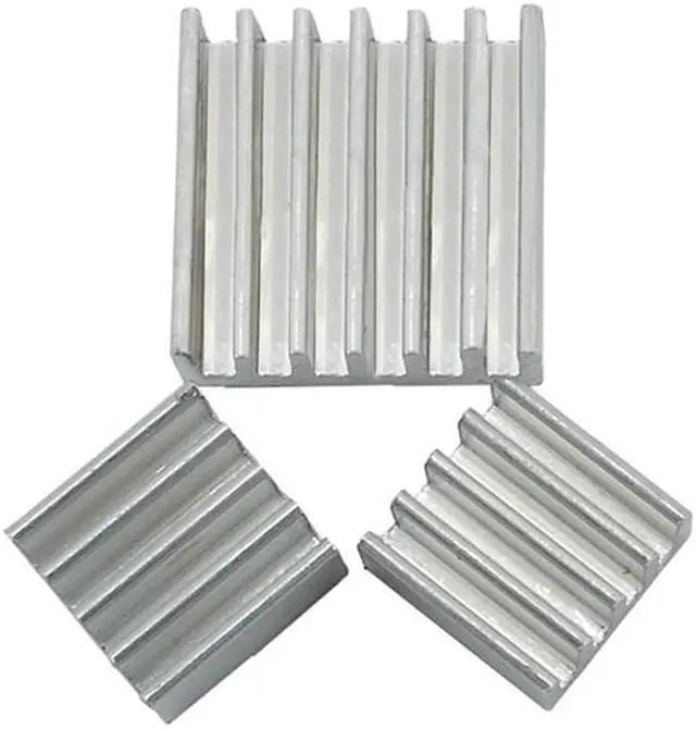 Alt view image 3 of 7 - 10 Sets/30pcs CPU RAM LAN Aluminum Heatsink Cooler,Mini PC Raspberry Pi 2, Raspberry Pi A A+, Raspberry Pi B B+ Radiator Cooling