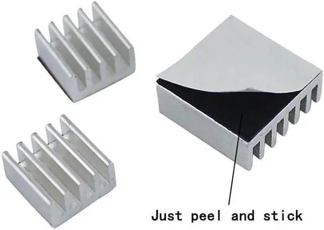 Alt view image 4 of 7 - 10 Sets/30pcs CPU RAM LAN Aluminum Heatsink Cooler,Mini PC Raspberry Pi 2, Raspberry Pi A A+, Raspberry Pi B B+ Radiator Cooling
