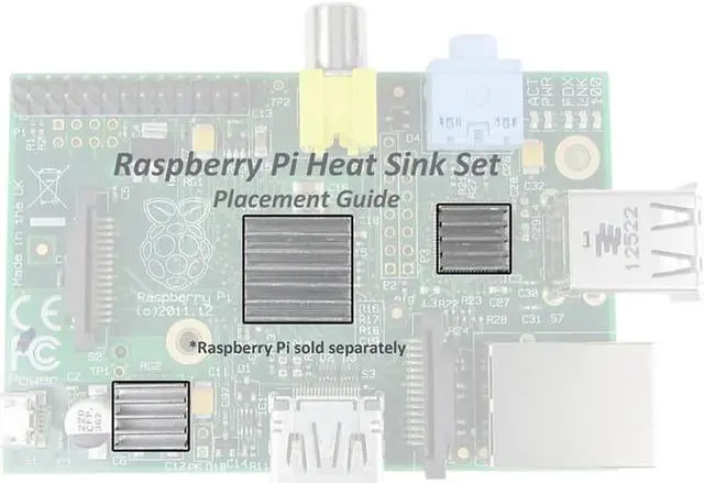 Alt view image 5 of 7 - 10 Sets/30pcs CPU RAM LAN Aluminum Heatsink Cooler,Mini PC Raspberry Pi 2, Raspberry Pi A A+, Raspberry Pi B B+ Radiator Cooling