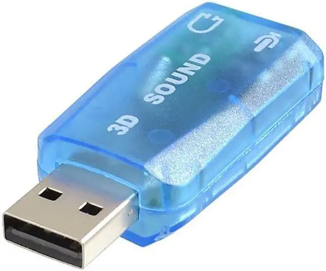 Main image of 5.1-Channel USB 2.0 External Sound Card w/3.5mm Headphone and Microphone Jack Interface,Computer Stereo Mic Audio USB Converter