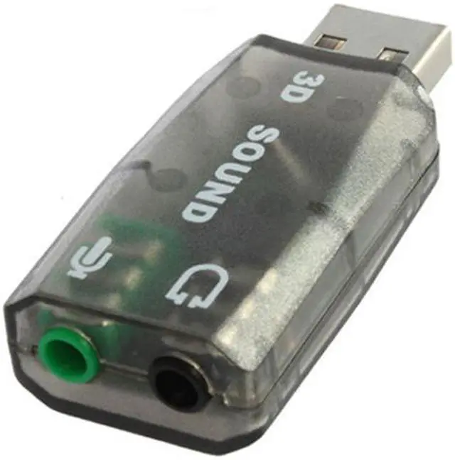 Main image of 5.1-Channel USB 2.0 External Sound Card w/3.5mm Headphone and Microphone Jack Interface,Computer Stereo Mic Audio USB Converter