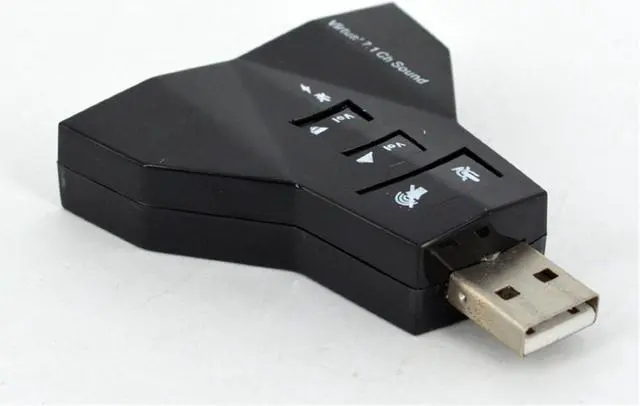 Alt view image 3 of 5 - 7.1 Channel USB 2.0 External Sound Card w/Dual 3.5mm Headset and Microphone Jack Interface,Laptop USB Stereo Mic Audio Adapter