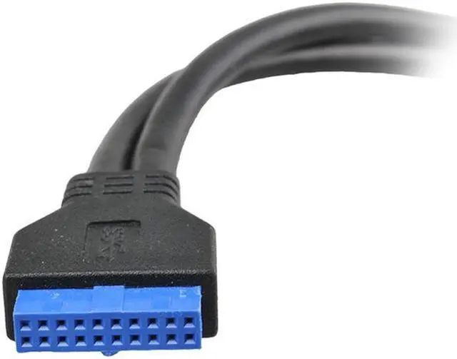 Alt view image 3 of 4 - 50cm Dual Port USB 3.0 to Motherboard Mainboard 20pin Header Adapter Cable w/ Rear PCI Bracket Panel,20-pins to 2 X USB A Female