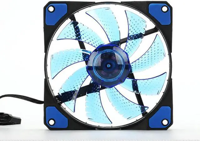 Alt view image 3 of 5 - 120mm PC Computer 16dB Ultra Silent 33 LEDs Case Fan Heatsink Cooler Cooling w/ Anti-Vibration Rubber,12CM Fan,12VDC 3P IDE 4pin