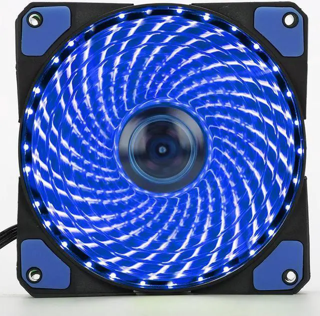 Alt view image 2 of 5 - 120mm PC Computer 16dB Ultra Silent 33 LEDs Case Fan Heatsink Cooler Cooling w/ Anti-Vibration Rubber,12CM Fan,12VDC 3P IDE 4pin
