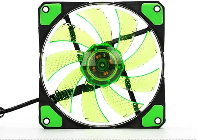 Alt view image 2 of 4 - 120mm PC Computer 16dB Ultra Silent 15 LEDs Case Fan Heatsink Cooler Cooling w/ Anti-Vibration Rubber,12CM Fan,12VDC TX 3Pin and Molex 4pin