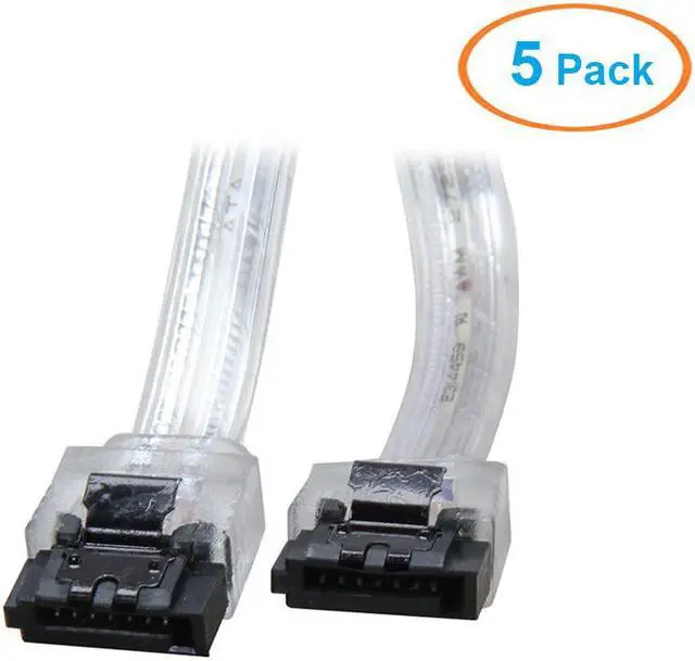 Main image of 5 Pack 10inch SATA3 SATA III 6Gb/s Serial ATA DATA cable w/ latch Locking for Hard Drive Disk HDD / SSD,Straight to Straigth