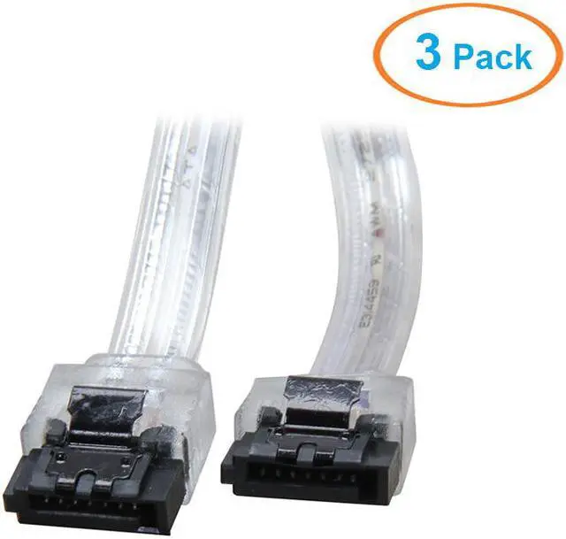 Main image of 3 Pack 18 inch SATA3 SATA III 6Gb/s Serial ATA DATA cable w/ latch Locking for Hard Drive Disk HDD / SSD,Straight to Straigth
