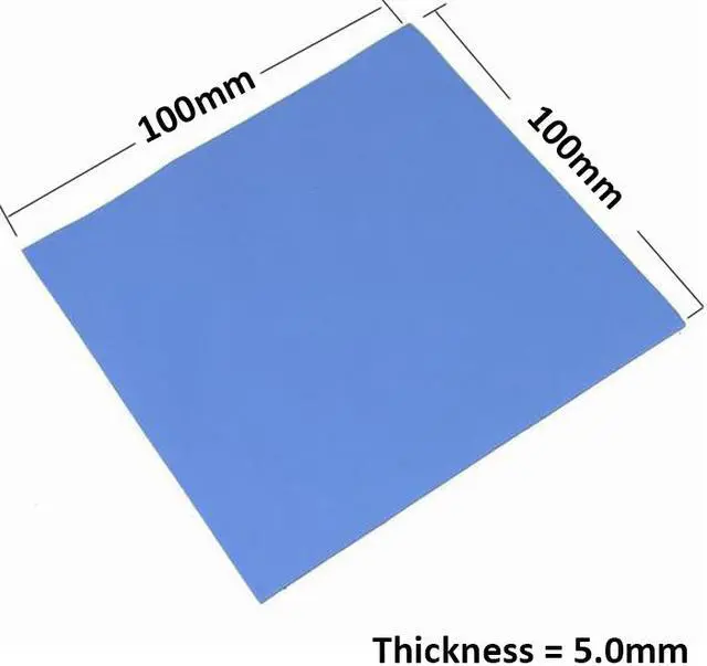 Main image of 100mmx100mmx5.0mm GPU Northbridge IC LED Chipset Heatsink Cooling Conductive Silicone Thermal Pad,100x100x5mm w/ 3.2W/M-K