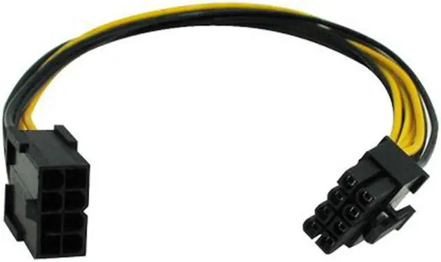 Alt view image 2 of 6 - GPU Video Card PCIe 8 pin to 8 pin Power Extension Cable, PCI Express 8pin Male to Female Power Extender Cord for Gaming Graphics Card - 8 inches