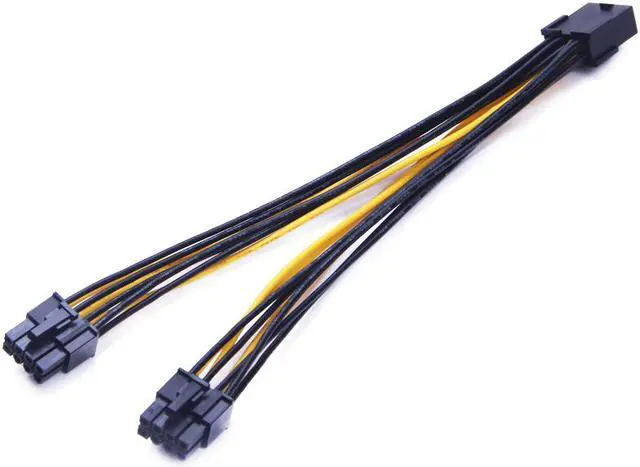 Main image of 8 inch PC Power Supply PCI e Molex 8 pin to Dual PCIe 8pin 6+2pin PCI Express Power Splitter Cable for Bitcoin Litecoin RIG Miner