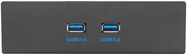 Alt view image 2 of 4 - 2 Port USB 3.0 5.25" Internal CD-ROM Bay Front Panel USB Hub,Dual USB 3.0 Type A Female to Motherboard USB 20 pin Splitter Adapter w/ 5.25 inch Metal Bracket