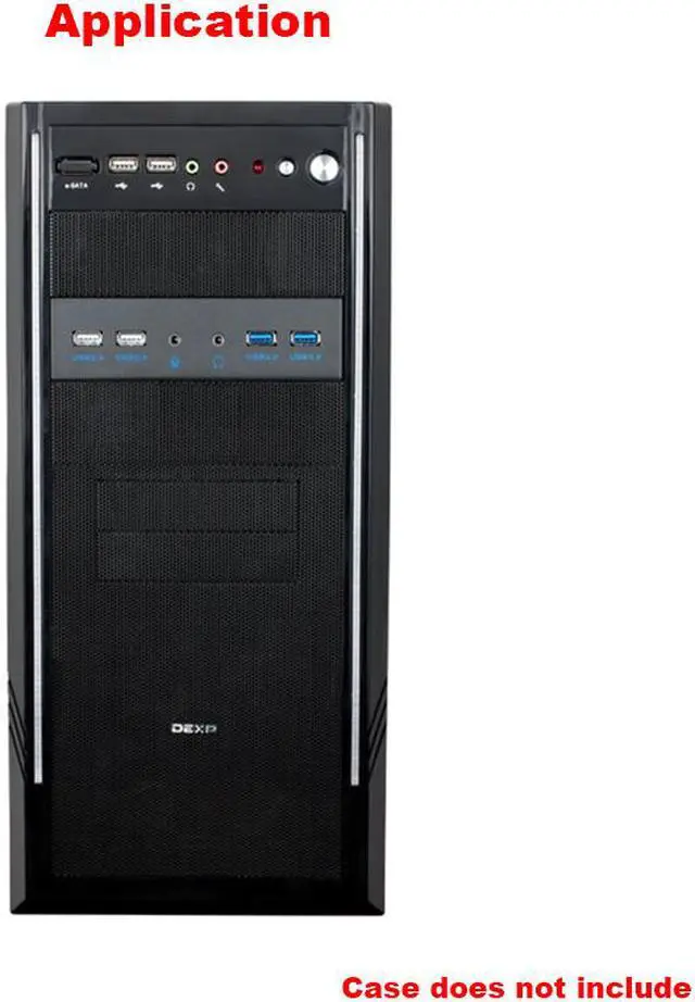 Alt view image 6 of 6 - 5.25 Inch Front Panel 4 Ports USB Hub w/ HD Audio Output Port & Microphone Input,2 Port USB 3.0 & 2 Ports USB 2.0 Hub w/ Stereo Audio Mic 5.25" CD-ROM Bay Bracket