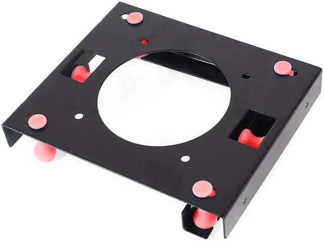 Alt view image 4 of 7 - Black 3.5 " SATA HDD to 5.25" Bay Hard Disk Drive Shock Absorption Bracket converter mounting kit w/ w 8cm Fan Space