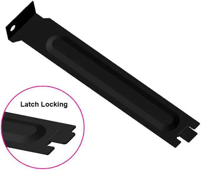 Alt view image 3 of 4 - 5pcs/lot Black Hard Steel PC Anti Dust Bracket Ruffled PCI Slot Cover w/Screws, Full Profile Expansion Dust Filter Blanking Plate for PCI