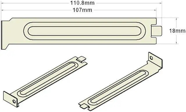 Alt view image 4 of 4 - 5pcs/lot Black Hard Steel PC Anti Dust Bracket Ruffled PCI Slot Cover w/Screws, Full Profile Expansion Dust Filter Blanking Plate for PCI