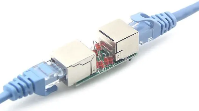 Alt view image 6 of 6 - Surge Thunder Lightning Protector RJ45 Network Coupler Adapter, Cat6 7 5E Network Lan Cable RJ-45 In-Line Connector Extender