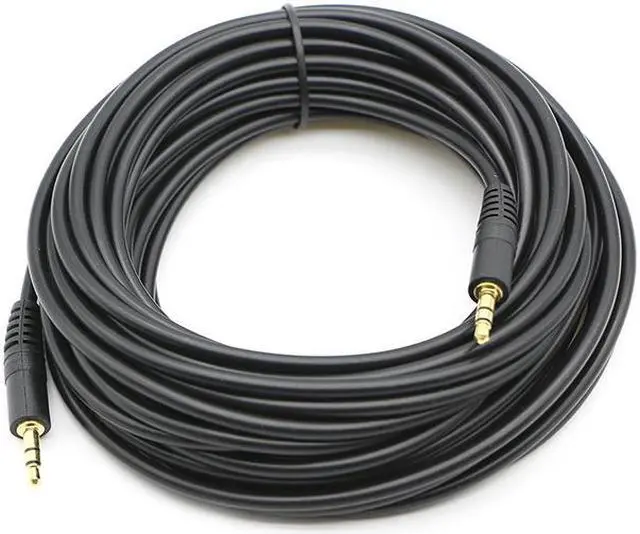 Alt view image 2 of 2 - 16.7FT 3.5mm Stereo 3 Position Male to Male AUX Audio Cable for Computer PC Headphone Laptop Tablet,Speaker,Amplifier - Black