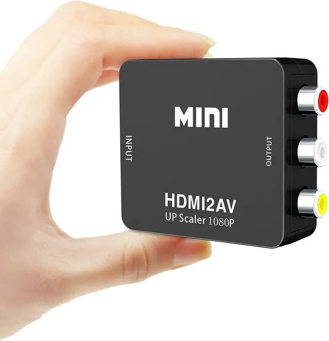 Alt view image 3 of 6 - 1080P HDMI-compatible to AV HDMI-compatible to 3RCA Composite CVBS Video Audio Converter Adapter 3 RCA Support PAL/NTSC for PC Laptop Xbox Blue-Ray PS4 PS3 HD TV STB VHS VCR Comb Camera DVD Color Box